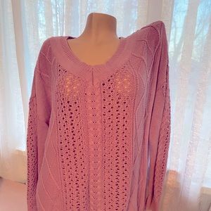 NWOT The Limited Pink V neck Sweater XXL